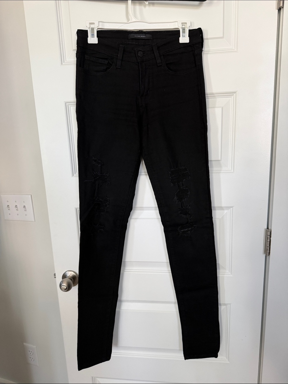 Flying Monkey Black Distressed Skinny Jeans